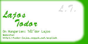 lajos todor business card